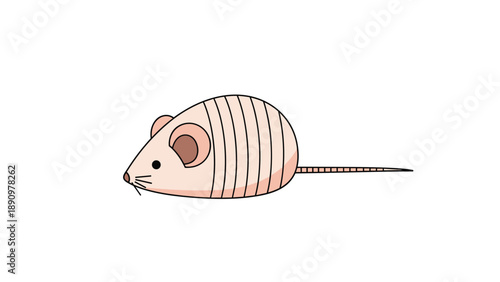 Small pink toy mouse for cats with a long tail and simple striped body design for interactive pet entertainment.