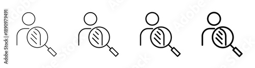 Transparency and Audit Icon with Magnifying Glass vector illustration