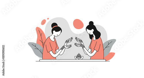 Two Women Sharing Drinks and Smiling Together.