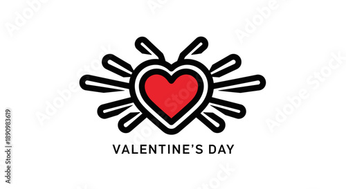 Valentines Day Heart Logo Design Element 3.
