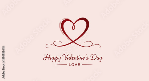 Valentines Day Heart Love Symbol Design.