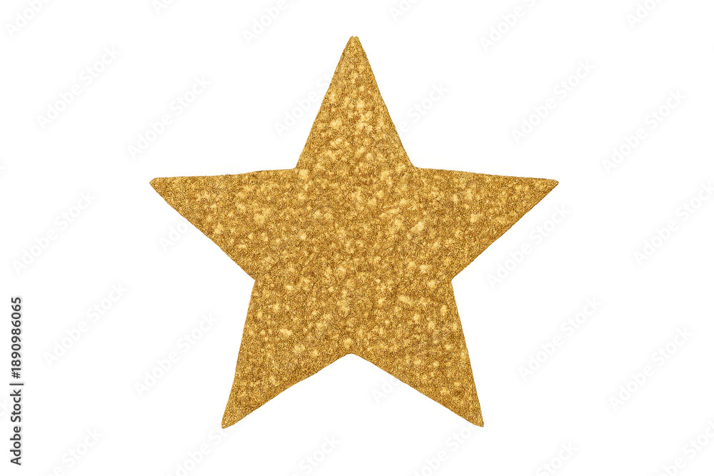 Obraz premium Golden star glitter shining on transparent background