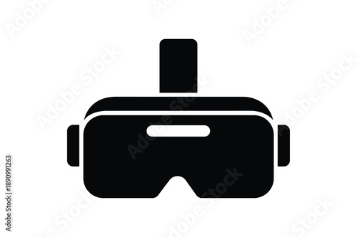 Virtual reality headset icon representing immersive digital experience and cutting-edge technology