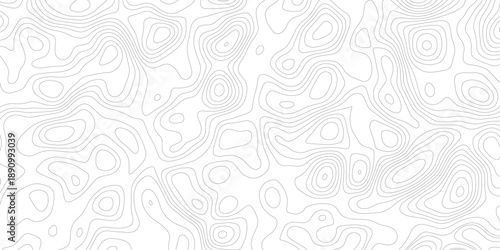 Topographic map background geographic line map with elevation assignments. Modern design with White background with topographic wavy pattern design.paper texture Imitation of a geographical map shades