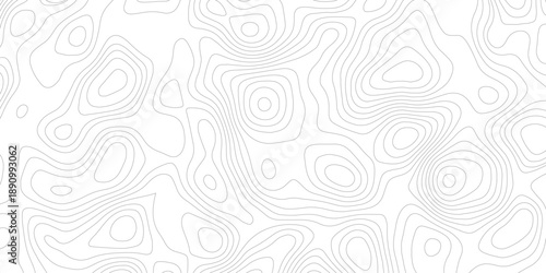 Topographic map background geographic line map with elevation assignments. Modern design with White background with topographic wavy pattern design.paper texture Imitation of a geographical map shades