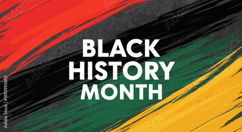 Celebrate Black History Month with Vibrant Colors and Powerful Message Background Design for Awareness Education