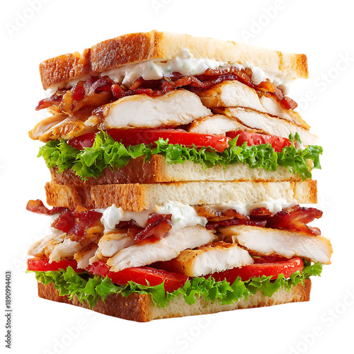 Triple decker toasted club sandwich