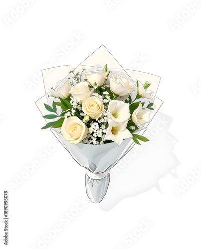 all-white luxury bouquet