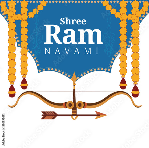 shree ram navami festival wishes card background