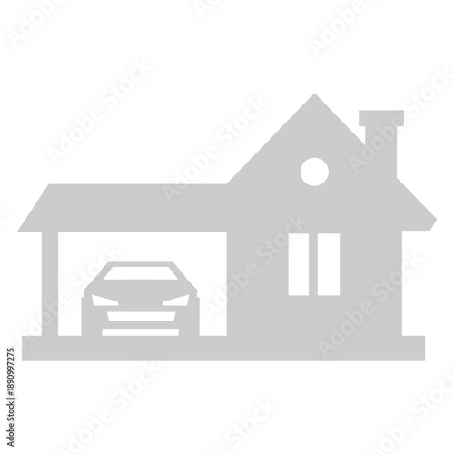 House with garage icon