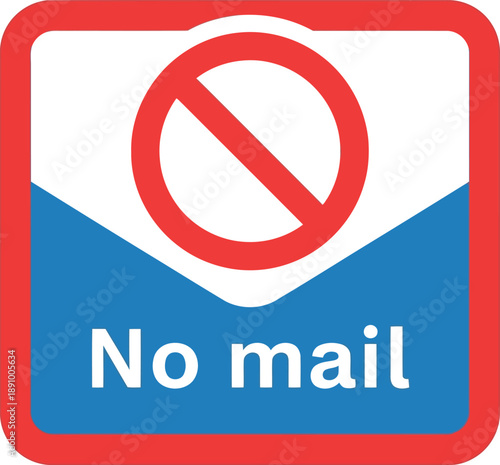 Free Download No Mail Icon with Prohibition Symbol for Email Spam and Postal Delivery Restrictions - GFXLoad
