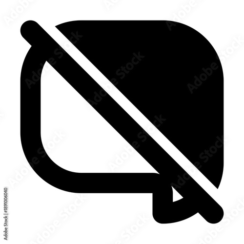 Message Off Filled Icon style perfect for User Interface, Website, and Apps