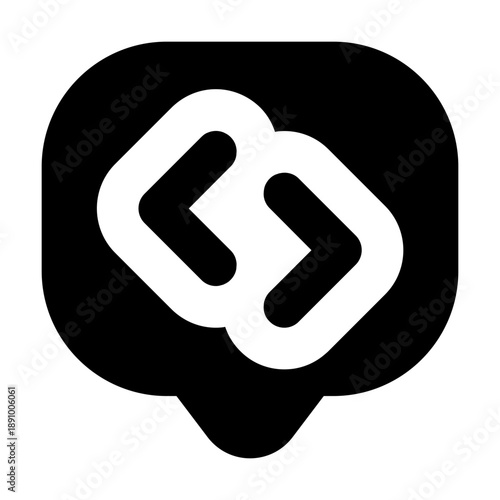 Message Code Filled Icon style perfect for User Interface, Website, and Apps