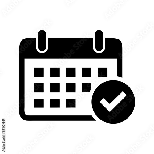Calendar with checkmark
