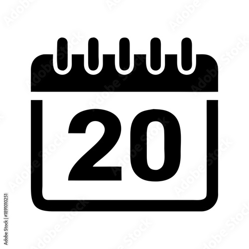 Calendar displaying the 20th day