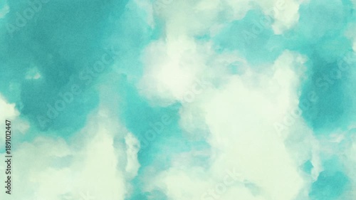 Wallpaper Mural Painterly effect sky and clouds. Grainy abstract background seamless loop. Digital animation. Torontodigital.ca