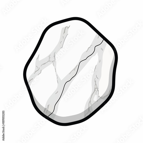 A black outlined shape with gray marbled effect