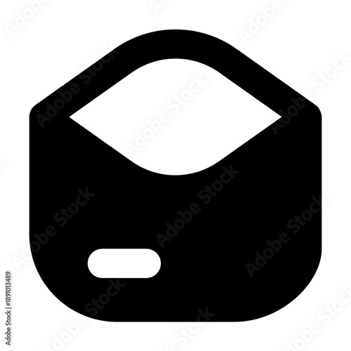 Mail Opened Solid Icon style perfect for User Interface, Website, and Apps