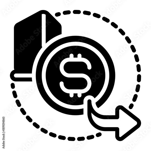 Capex icon, glyph icon style