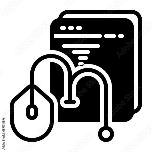 bounce rate icon, glyph icon style