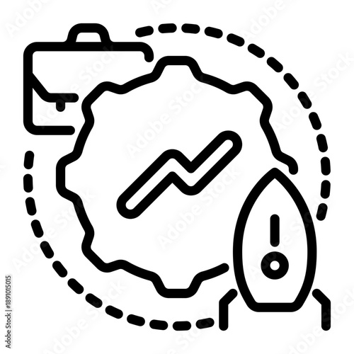 startup icon, line icon style