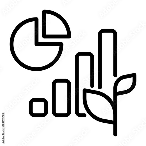 growth icon, line icon style
