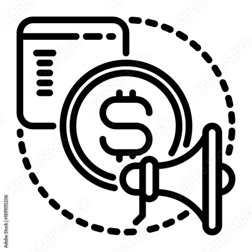 ADS icon, line icon style