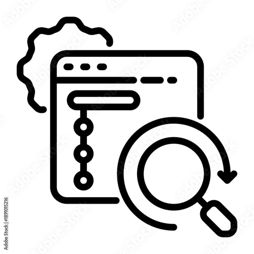 SEO icon, line icon style