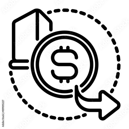 Capex icon, line icon style