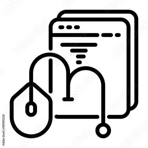 bounce rate icon, line icon style