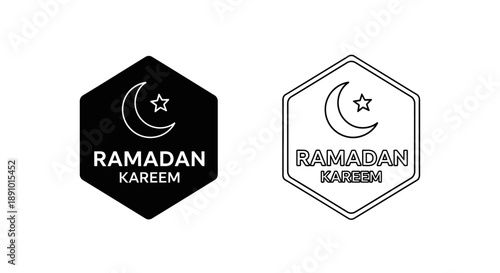 Ramadan kareem vector logo design