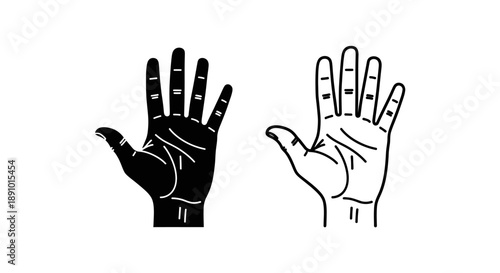 Hand signs gesture communication symbols