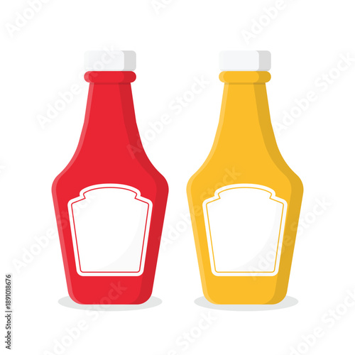 ketchup dan mayonise vector illustration on a white background