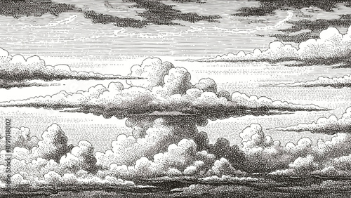 Dramatic stormy sea with dark clouds and turbulent waves crashing ashore in a rugged landscape