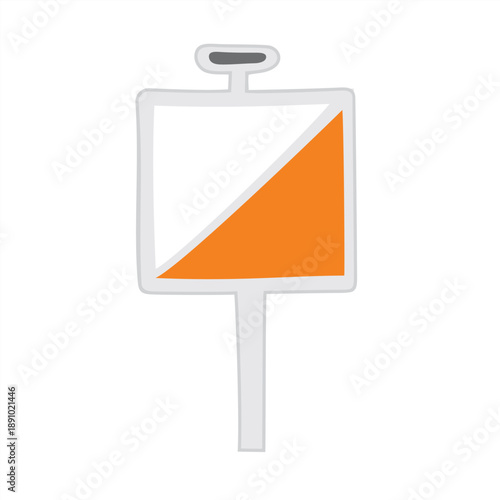 Orienteering control point prism icon for navigation sport