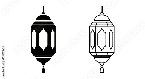 Traditional lantern islamic symbol ornament design