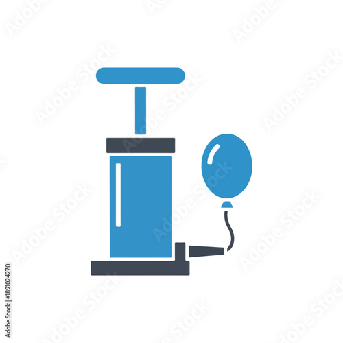 Medical Syringe and Balloon Nitrogen Pump Illustration