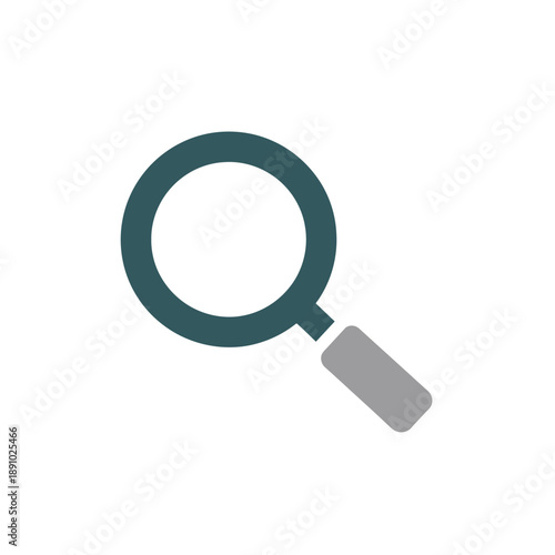 Magnifying glass icon representing search, discovery, analysis, and investigation with a clean, modern design suitable for various applications