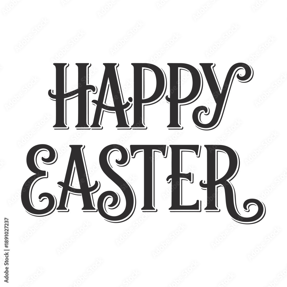 Obraz premium Happy Easter Typography
