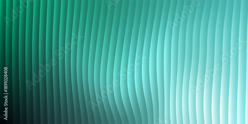 Abstract vibrant neon texture with vibrant shades of blue green gradients and bright smooth fluted vertical lines. saturated