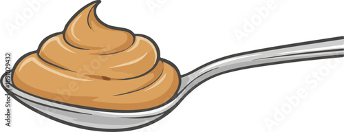Peanut butter on spoon