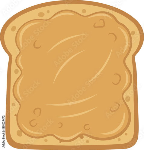 Peanut butter toast vector