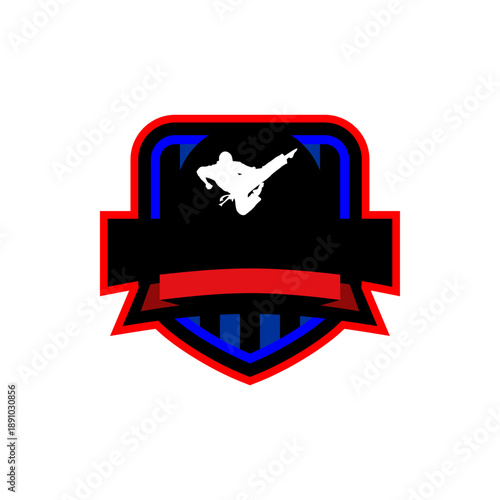 icon and logo for taekwondo team or club or community