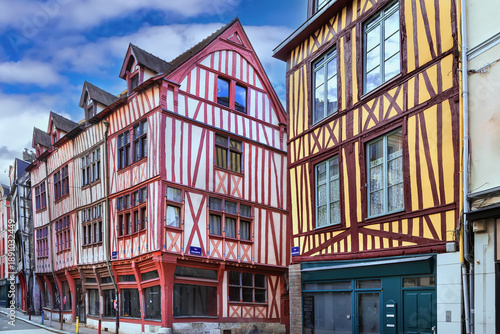 Street  in Rouen downtown, France