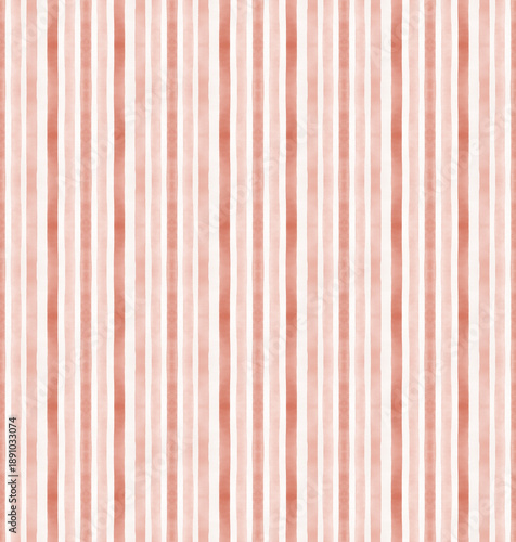 Abstract watercolor stripes geometrical background, retro style seamless pattern in beige and pink tones