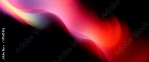 Vibrant Abstract Gradient Flow Loop: Ethereal Red and Pink Neon Wave on Black Background