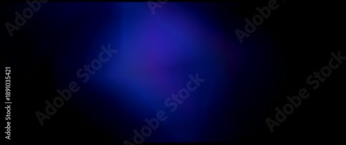 Cinematic Deep Blue Light Leak Overlay on Black Background for Video Transition and Abstract Design