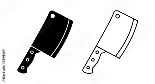 Knife cleaver meat butcher kitchen cooking