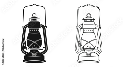 Vintage lantern design illustration