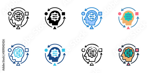 Adaptation to Change icons set multiple style collection. Editable stroke 
